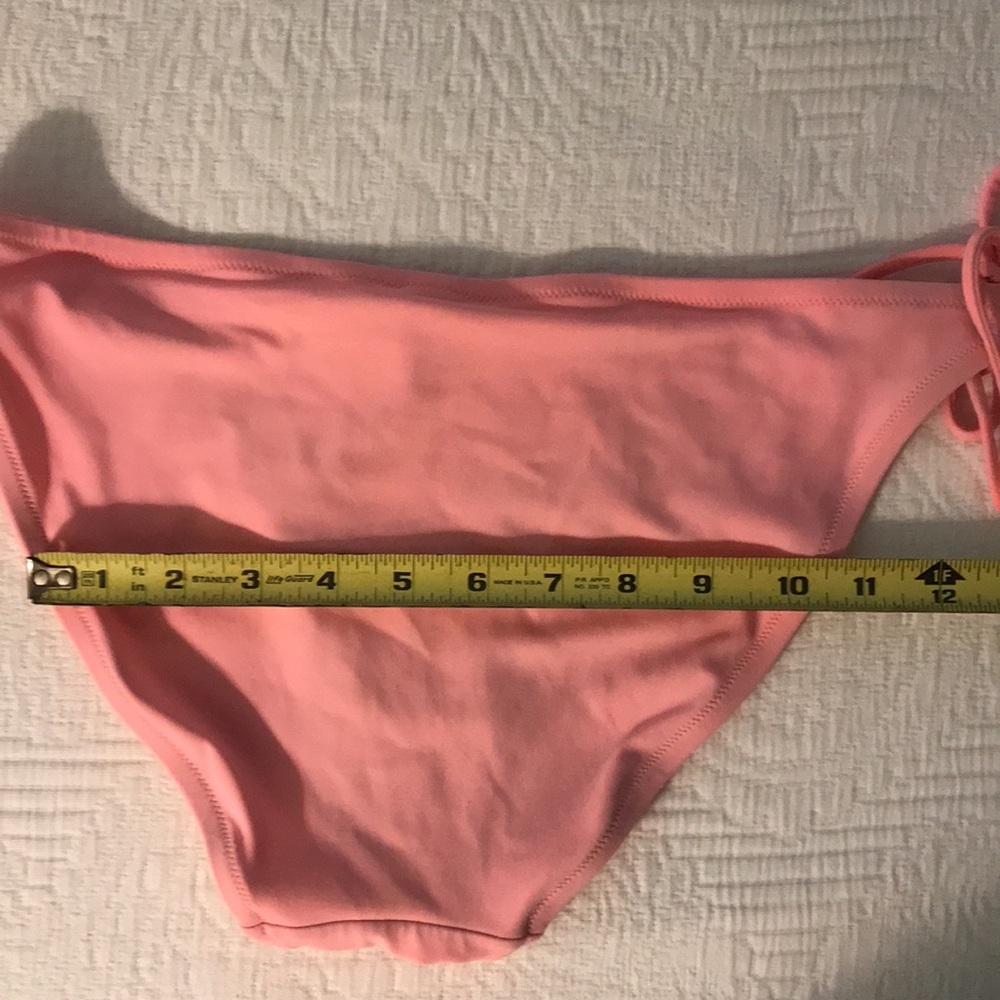 Victoria’s Secret Beaded Sequin Triangle Top Pink String Bikini Swimsuit M - Picture 16 of 17